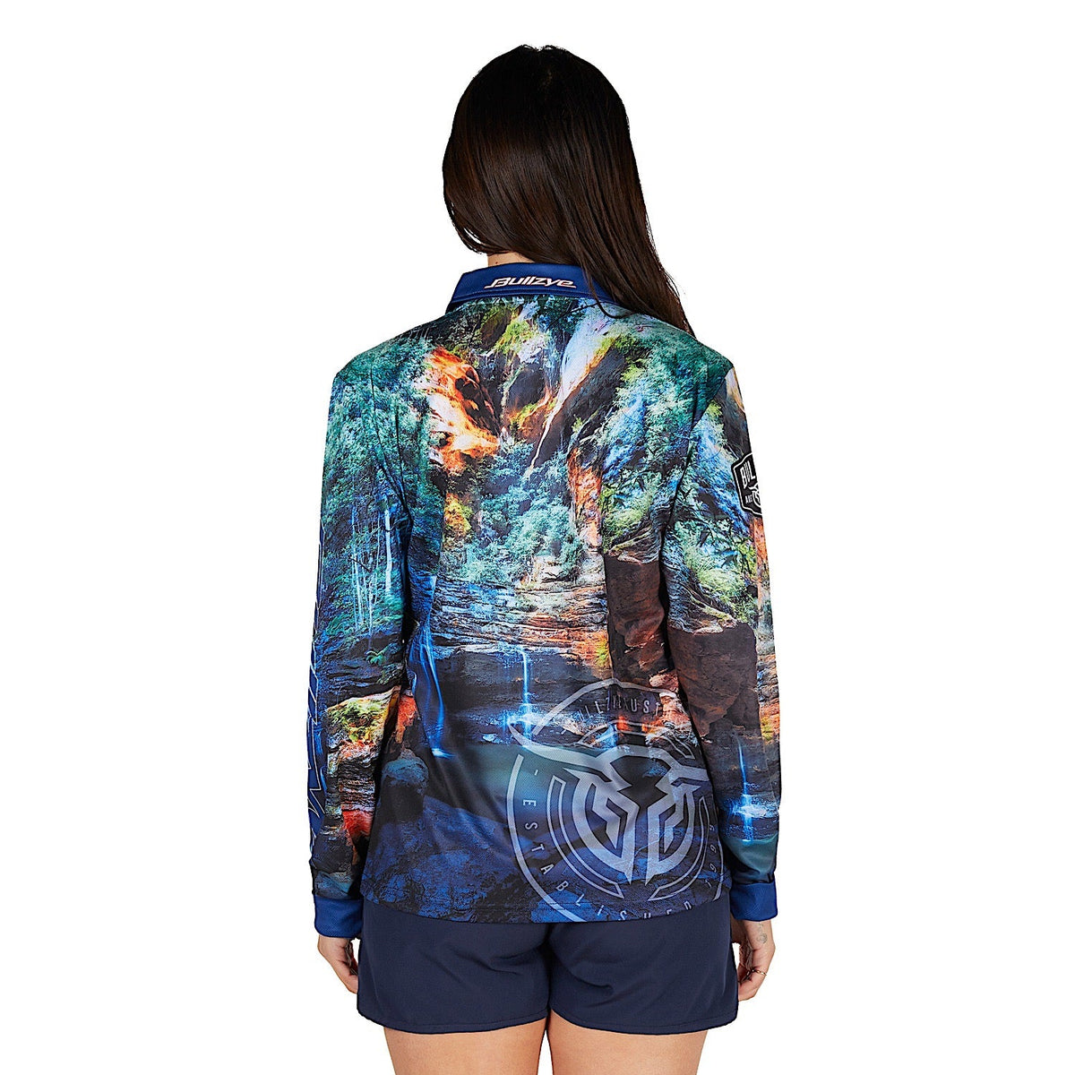 Bullzye Women’s Waterfall Long Sleeve Fishing Shirt - Multi