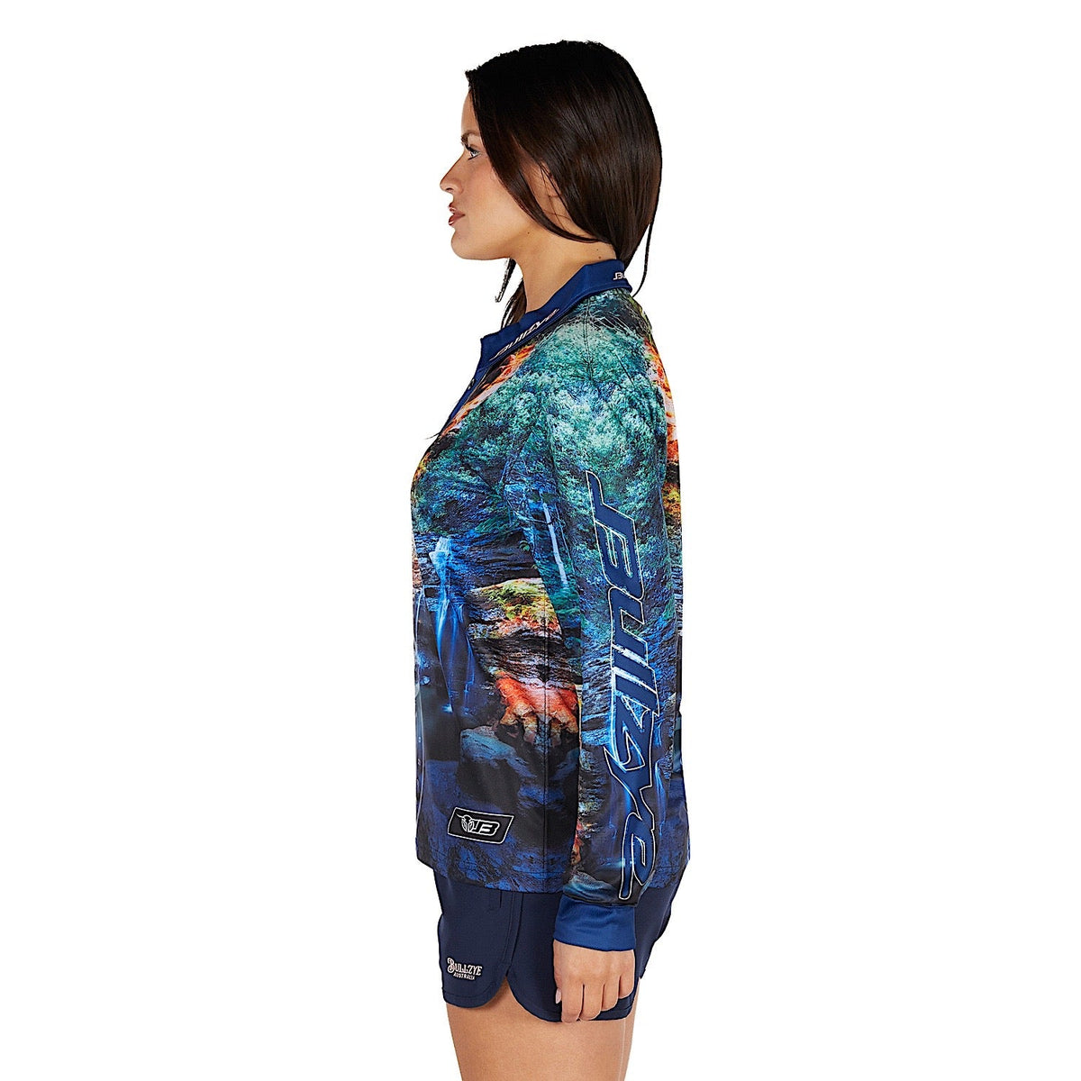 Bullzye Women’s Waterfall Long Sleeve Fishing Shirt - Multi