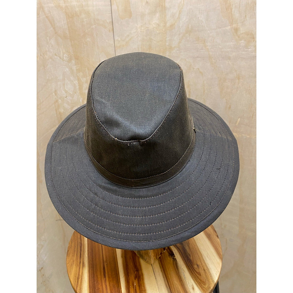 Burke & Wills Austin Faux Oilskin Hat - Rustic Brown