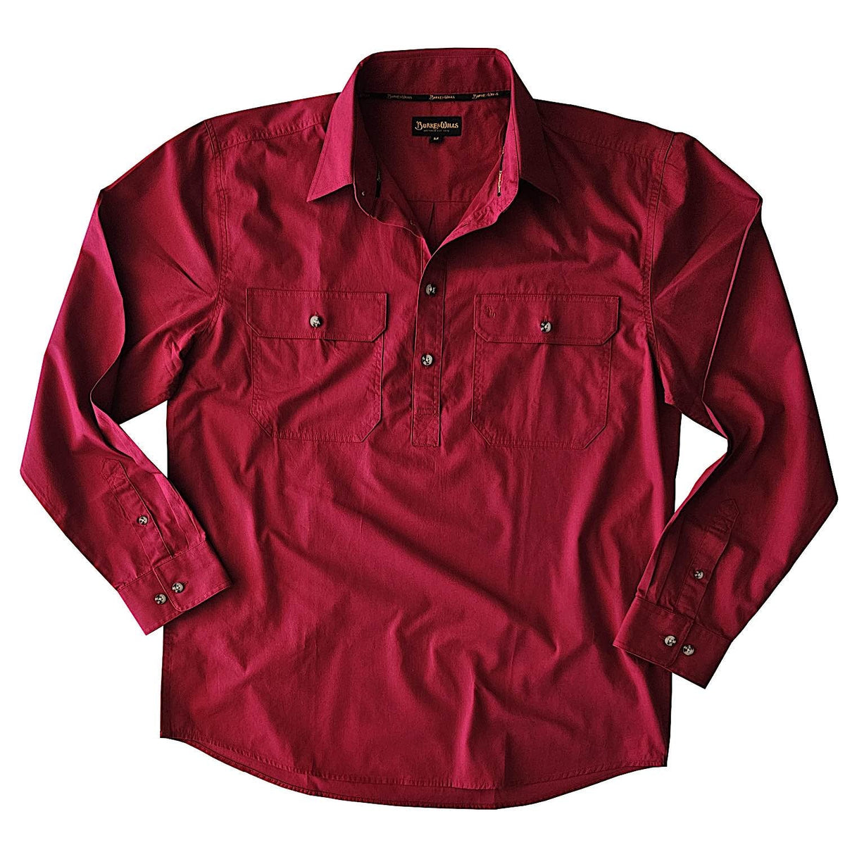 Burke & Wills Men’s Capricorn Shirt - Burgundy