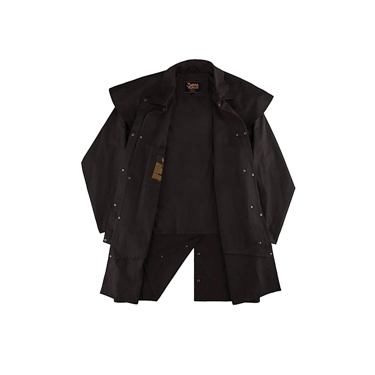Burke & Wills Stockman Short Oilskin Coat - Brown