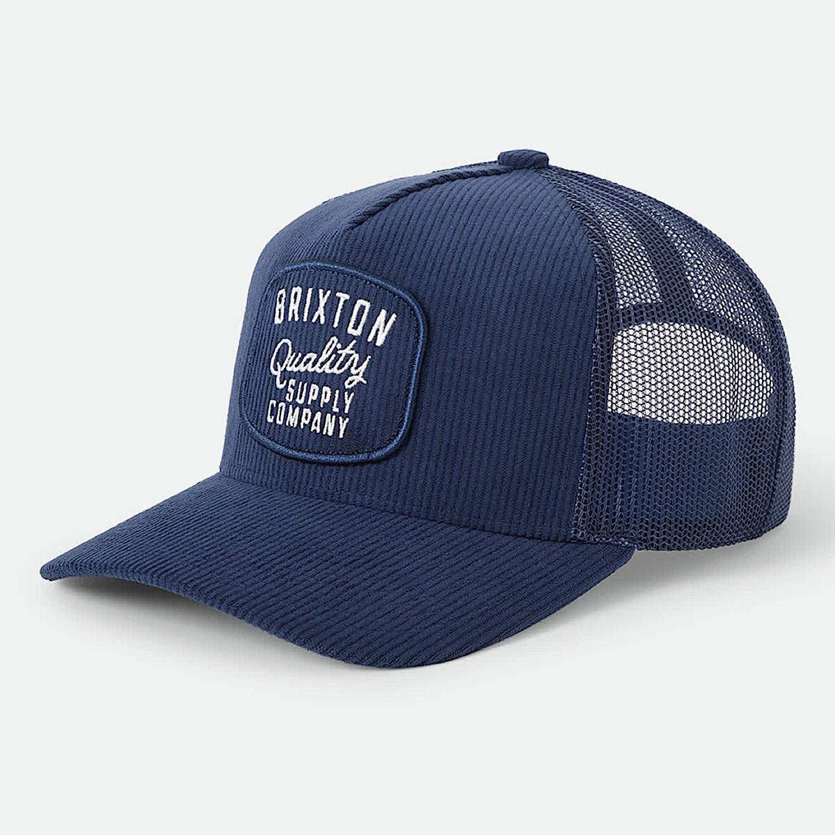 Brixton Hubal C Medium Profile Trucker Cap - Dark Navy Corduroy