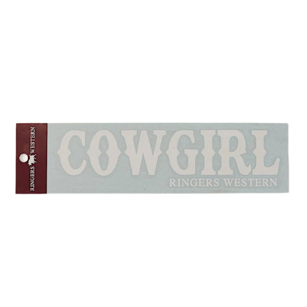 Ringers Western Cowgirl Die Cut Sticker - White