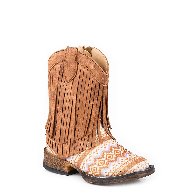 Roper TODDLER Double Fringe Boot - Tan