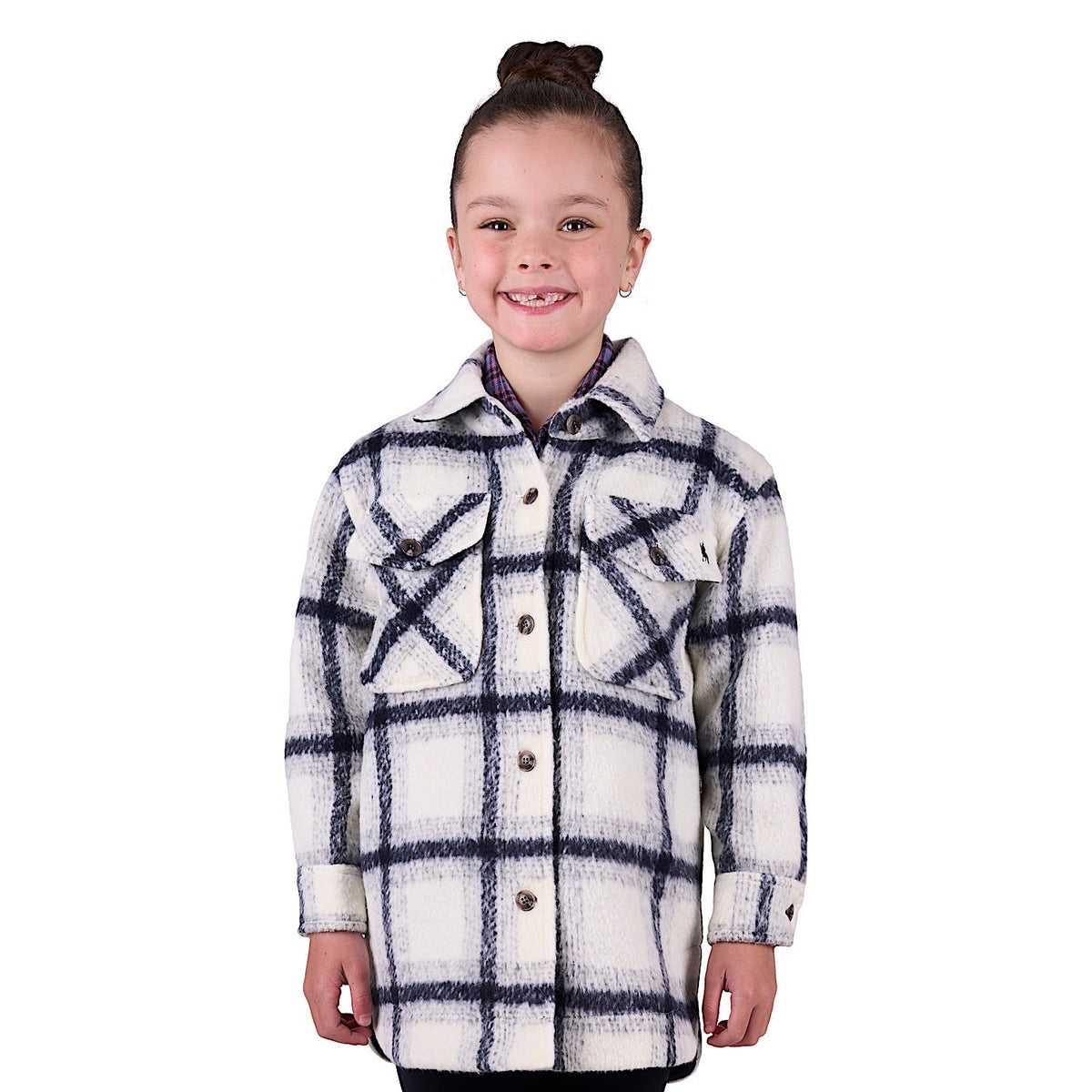 Dux-Bak by Thomas Cook Girl’s Elk Overshirt - Navy - 2 - Dux-Bak Kids