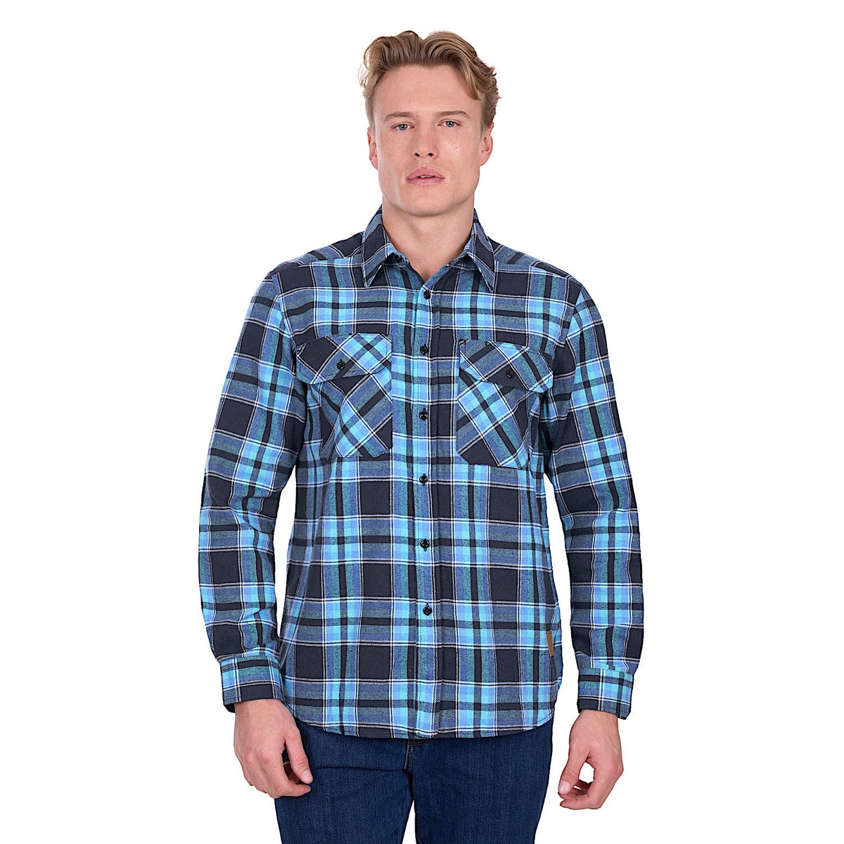 Dux-Bak by Thomas Cook Men’s Camden Thermal Shirt - Navy/Teal