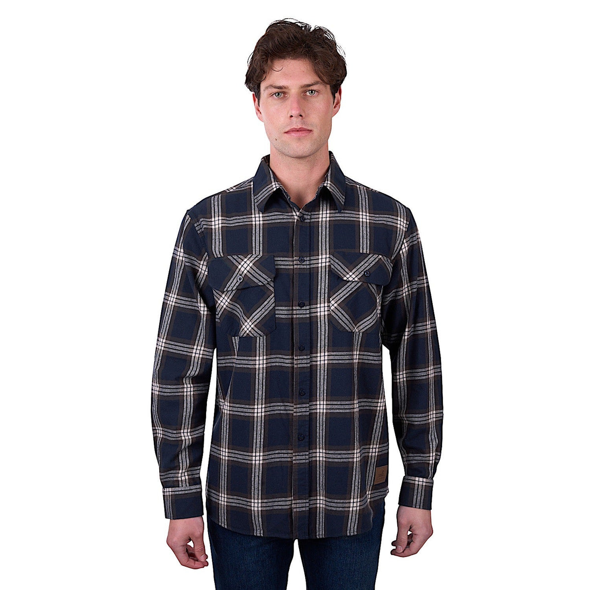 Dux-Bak by Thomas Cook Men’s Lyon Thermal Shirt - Navy/Dark Tan