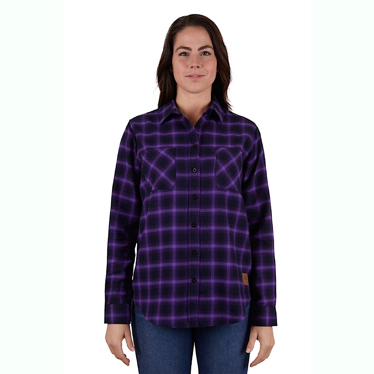 Dux-Bak by Thomas Cook Women’s Nicole Thermal Long Sleeve Shirt - Navy/Purple