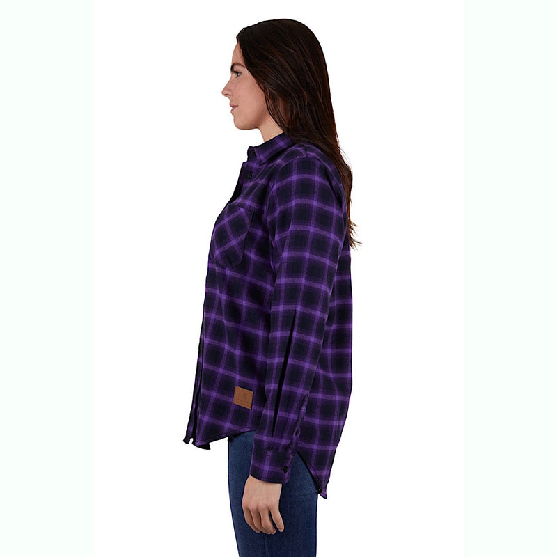 Dux-Bak by Thomas Cook Women’s Nicole Thermal Long Sleeve Shirt - Navy/Purple