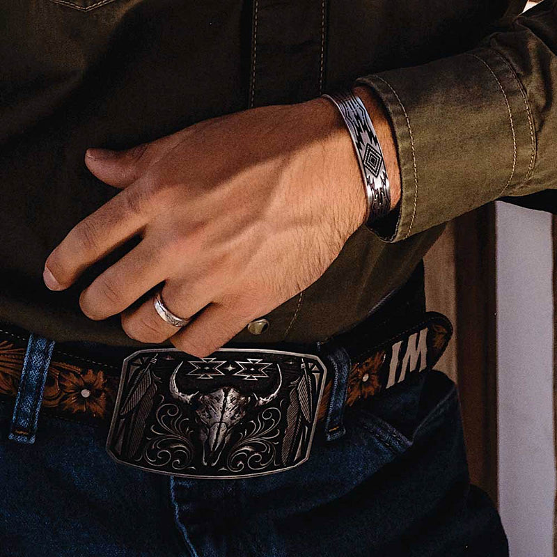 Montana Silversmiths Western Attitude Buckle - Legend & Pride Buckle