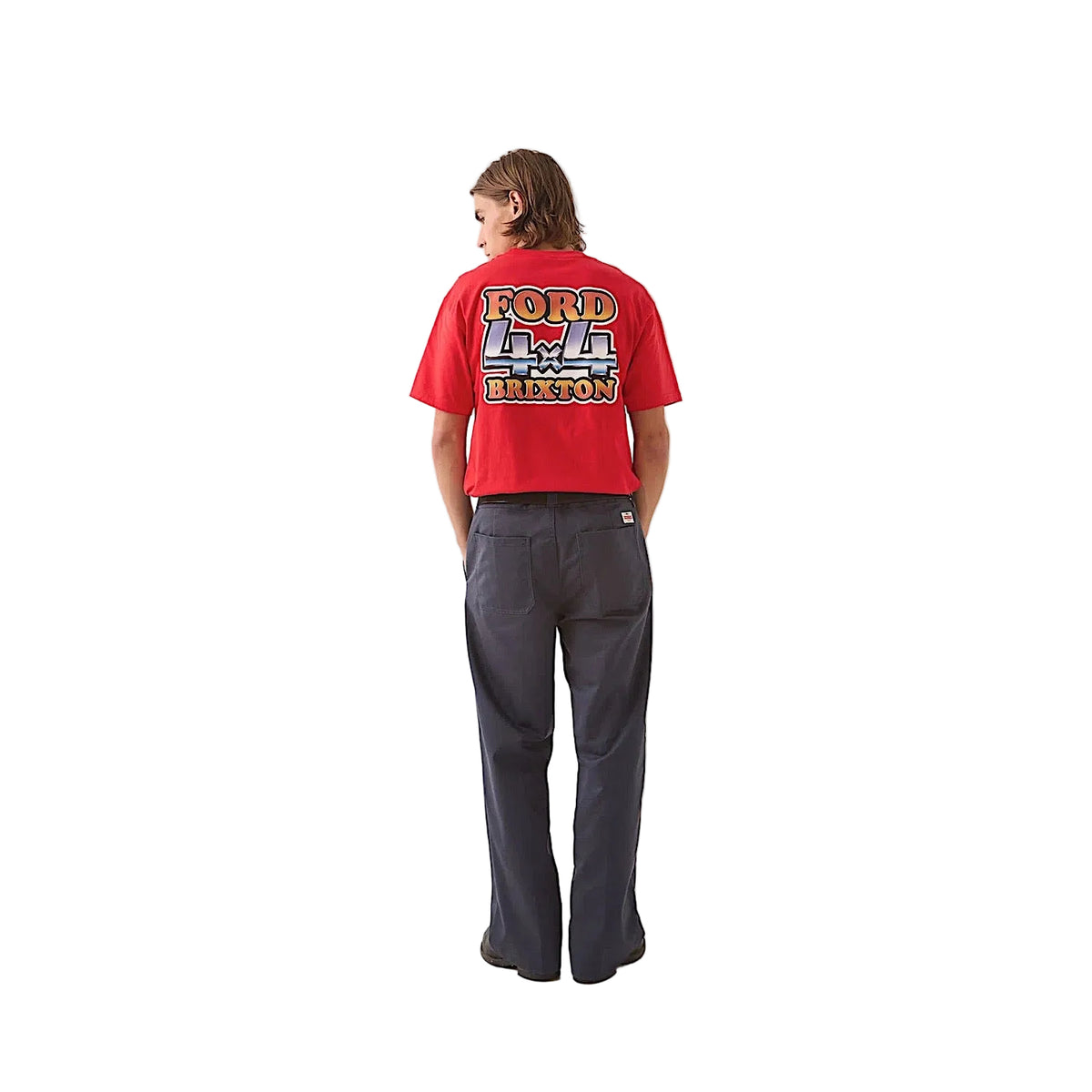 Brixton Men's Ford 4X4 Chrome T-Shirt - Rangoon Red
