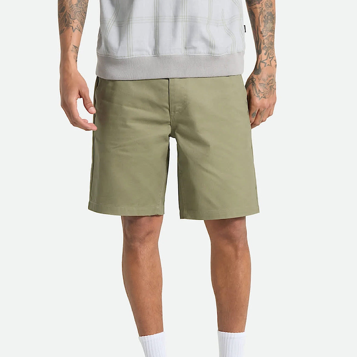 Brixton Men's Santo Chino Shorts - Olive Surplus