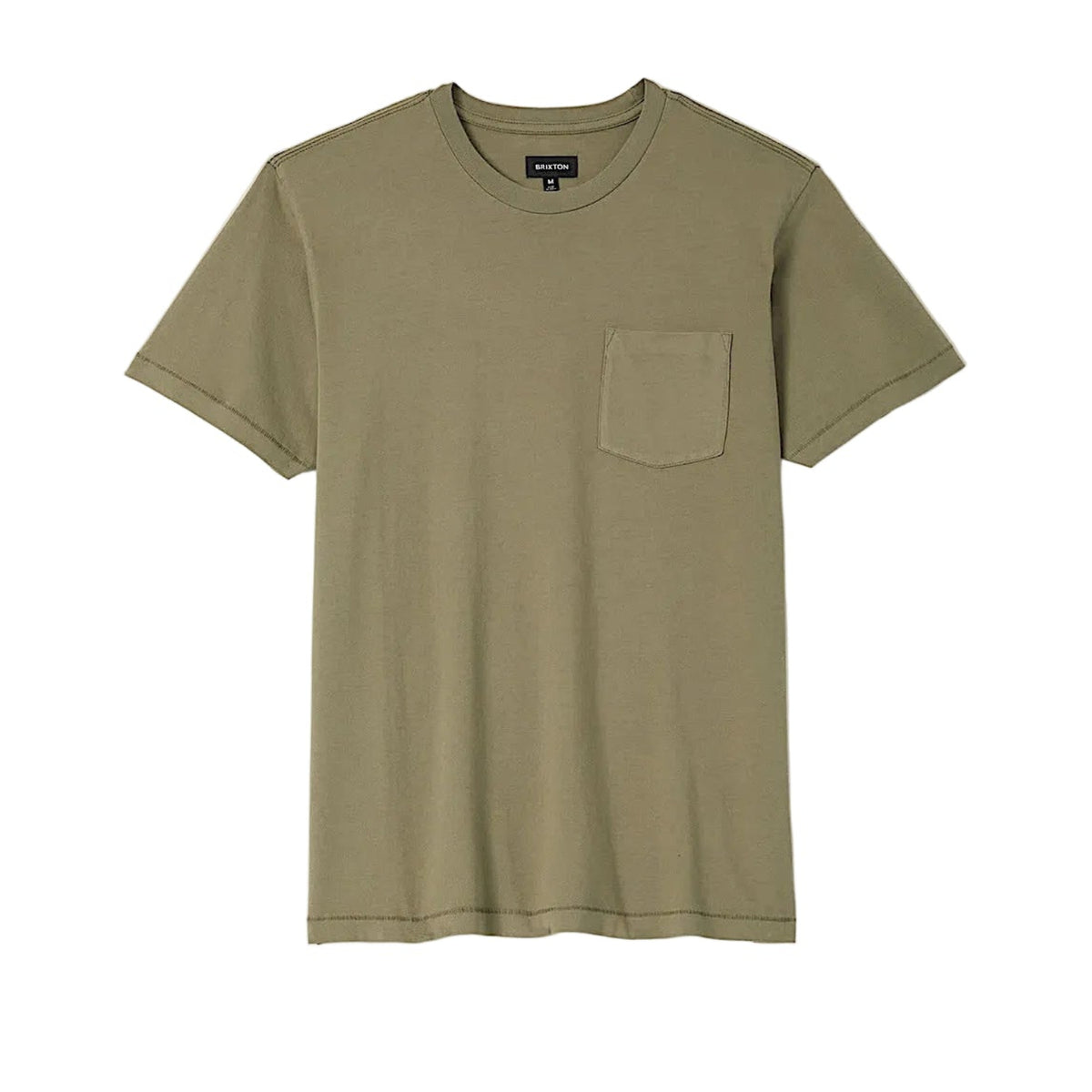 Brixton Men's Baseline Pocket T-Shirt - Olive Surplus Vintage Wash