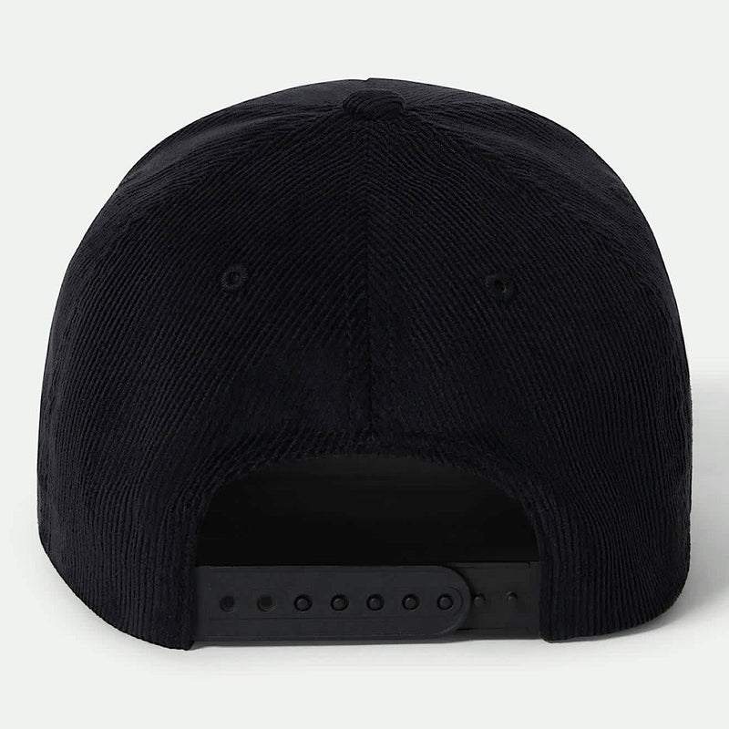 Brixton Pierson Netplus Snapback Cap Black Corduroy