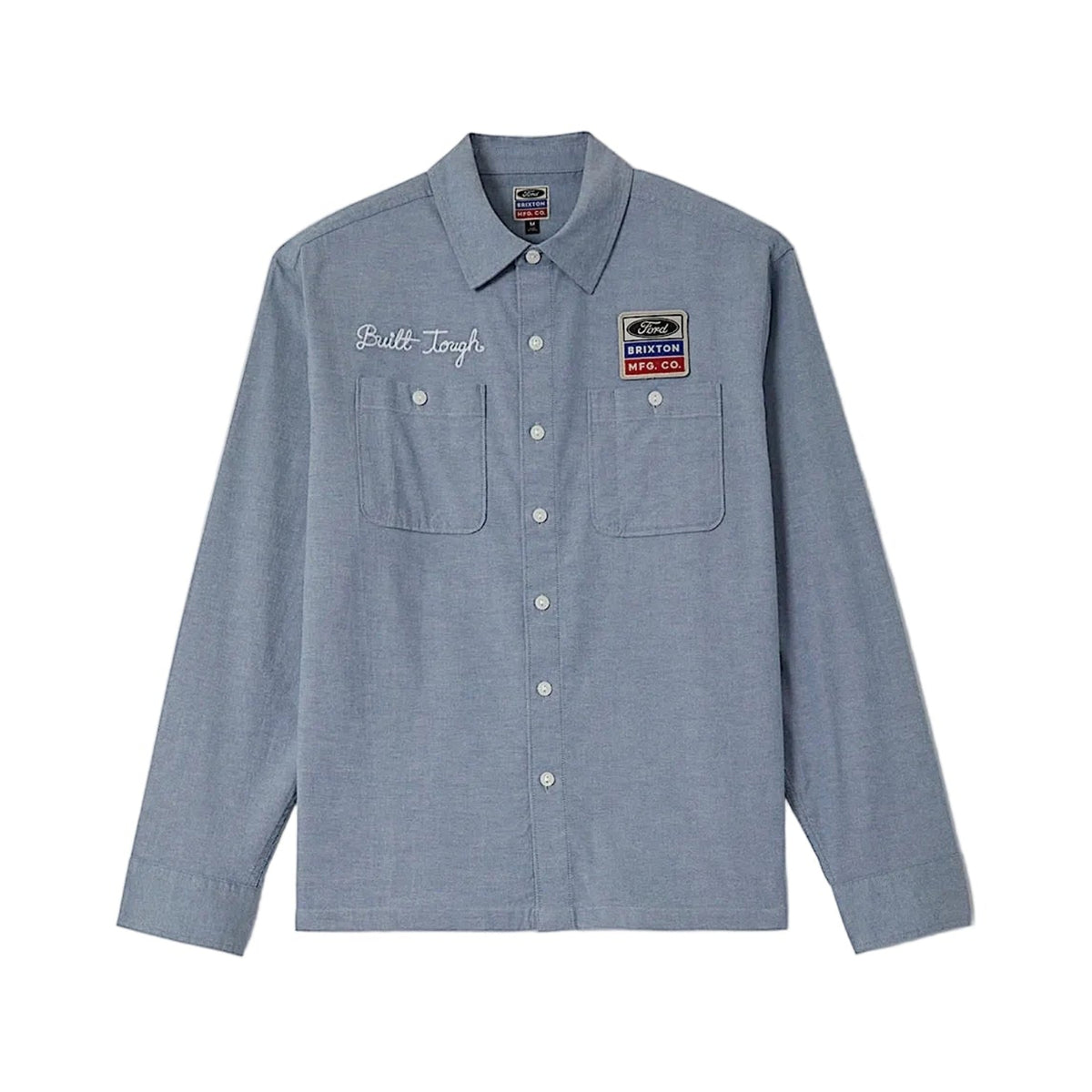 Brixton Men's Ford Service Dept Workshirt - Blue Chambray