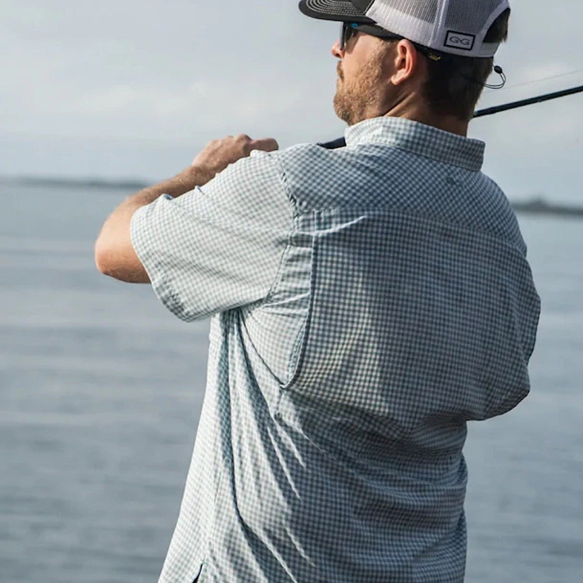 GameGuard Men’s Shirt Short Sleeve Button Down - Oceanic TekCheck