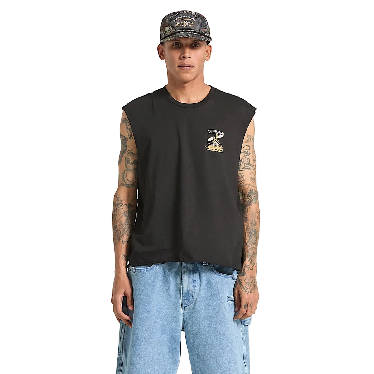 Brixton Men's Lone Star Armadillo Muscle T-Shirt - Black