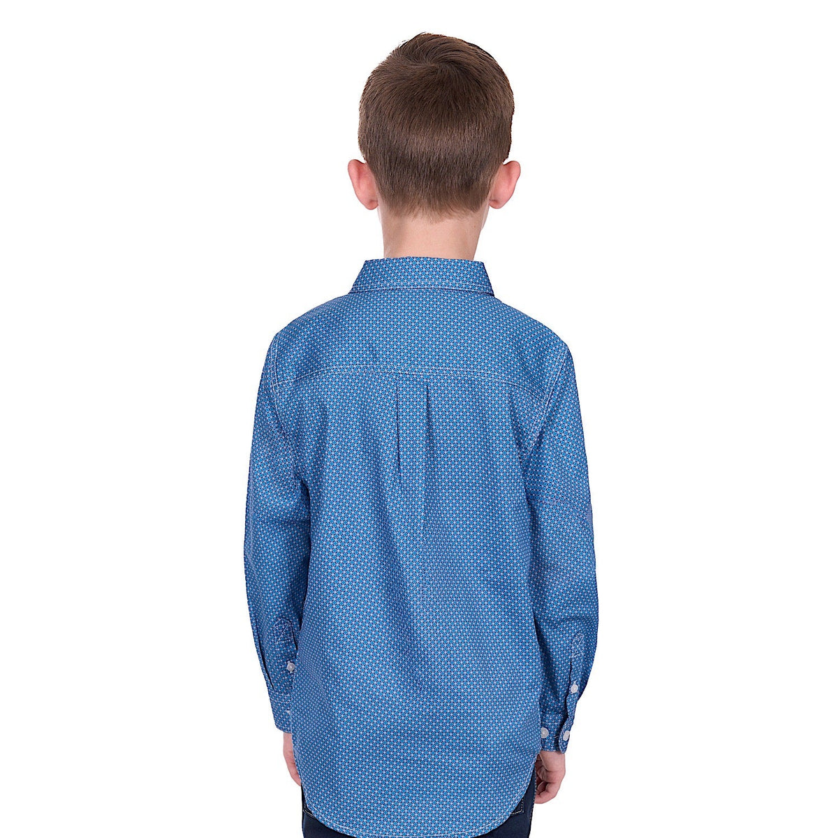 Hard Slog Boy’s Holden 1/2 Placket Shirt - Navy/Blue