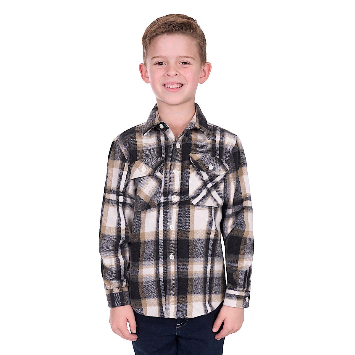 Hard Slog Boy’s King Thermal Shirt - Black/Tan