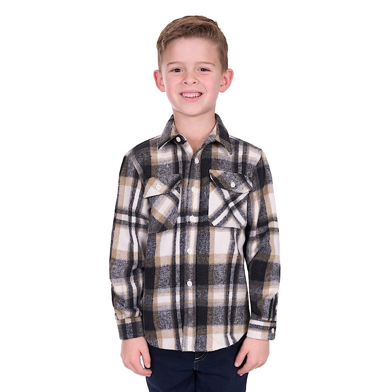 Hard Slog Boy’s King Thermal Shirt - Black/Tan
