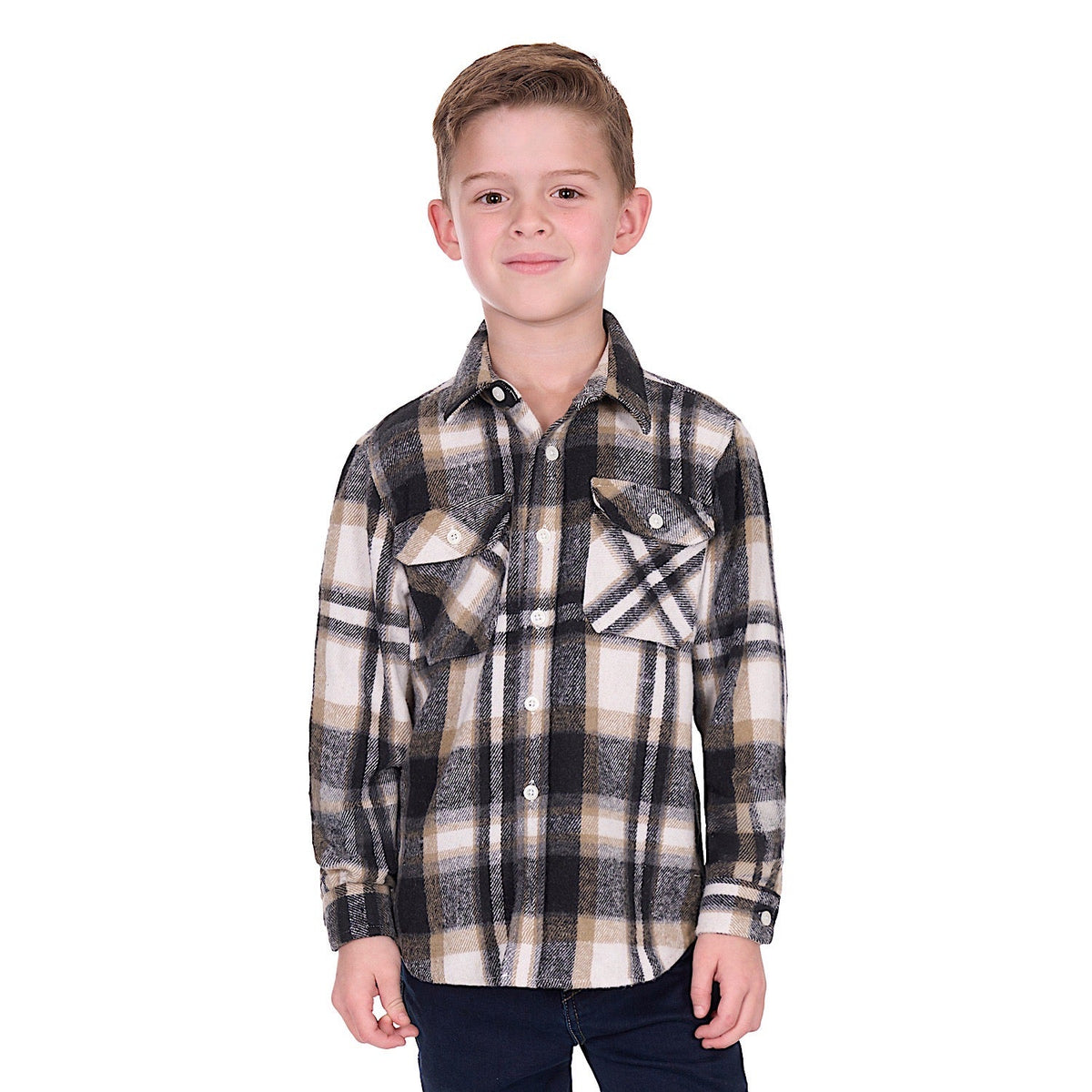 Hard Slog Boy’s King Thermal Shirt - Black/Tan