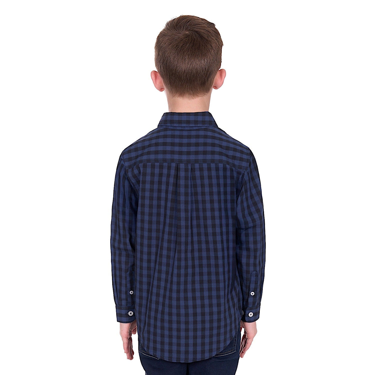 Hard Slog Boy’s Nash 1/2 Placket Shirt - Navy/Black