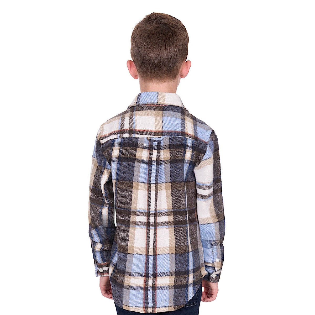 Hard Slog Boy’s Victor Thermal Shirt - Tan/Light Blue