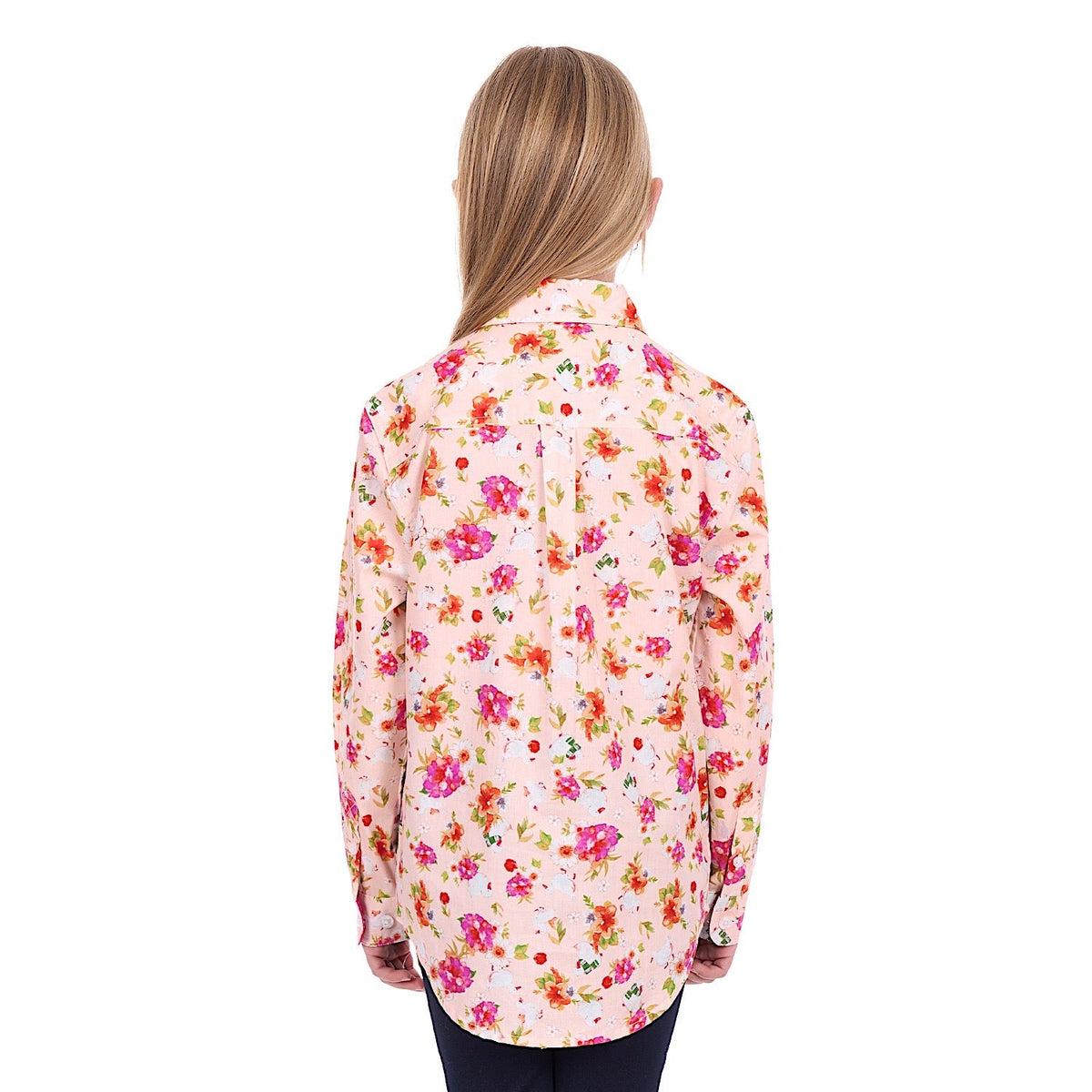 Hard Slog Girl’s Lily 1/2 Placket Shirt - Pink