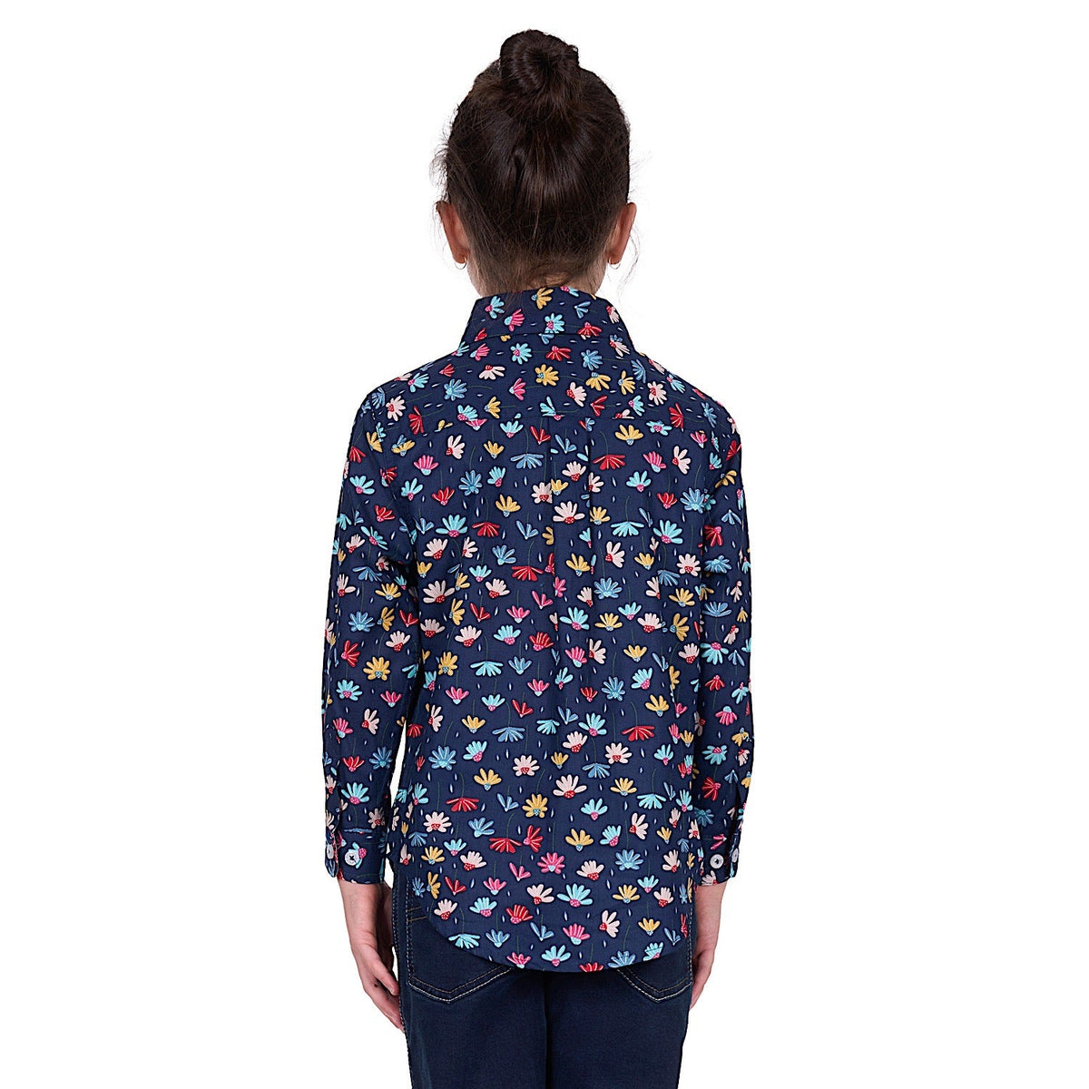 Hard Slog Kid’s Tori Half Placket Long Sleeve Shirt - Navy