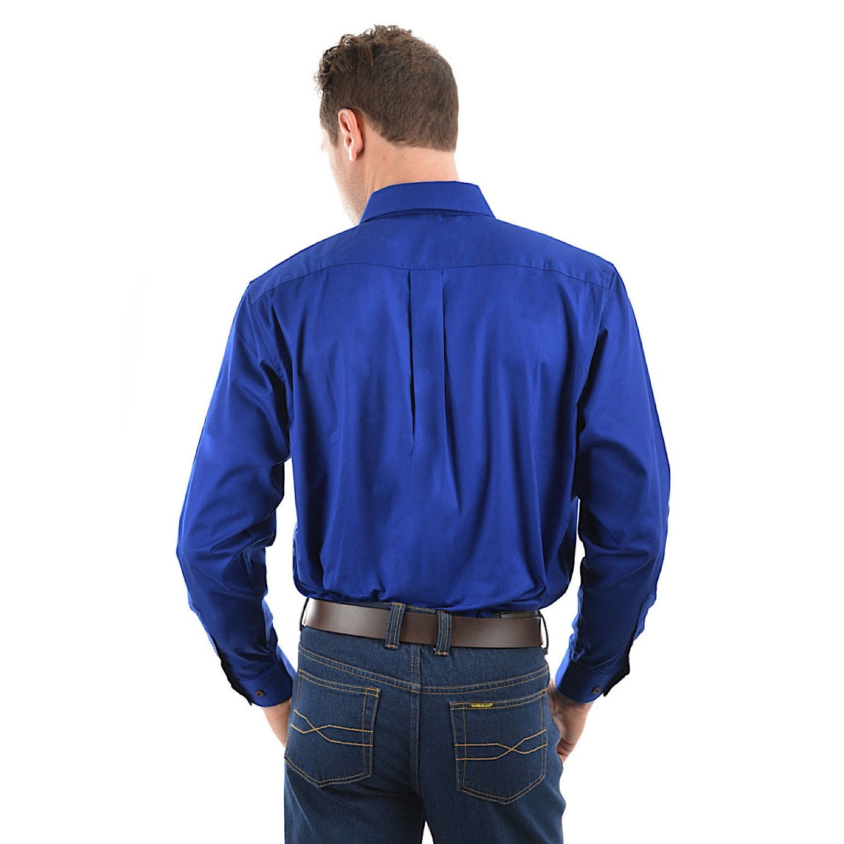 Hard Slog Men’s Full Placket Light Cotton Shirt - Royal Blue