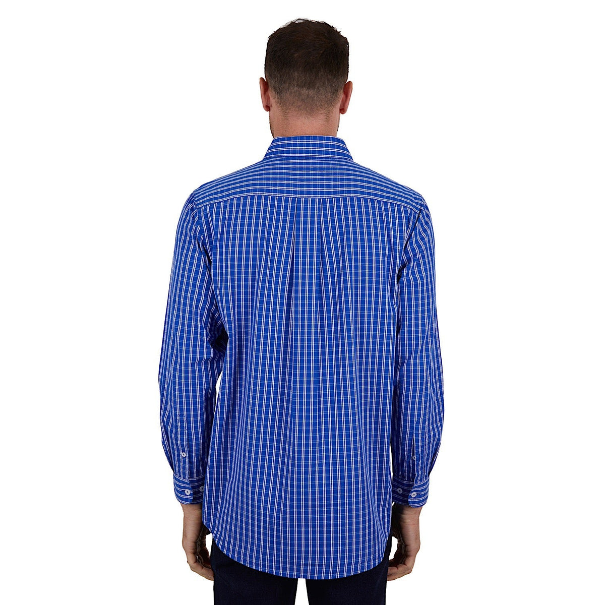 Hard Slog Men’s Tad Half Placket Shirt Royal