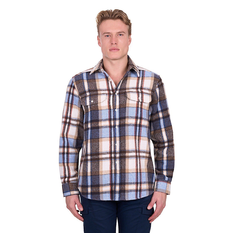Hard Slog Men’s Victor Thermal Shirt - Tan/Light Blue