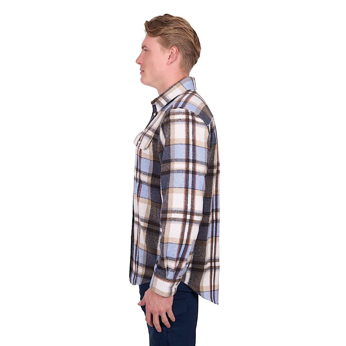 Hard Slog Men’s Victor Thermal Shirt - Tan/Light Blue
