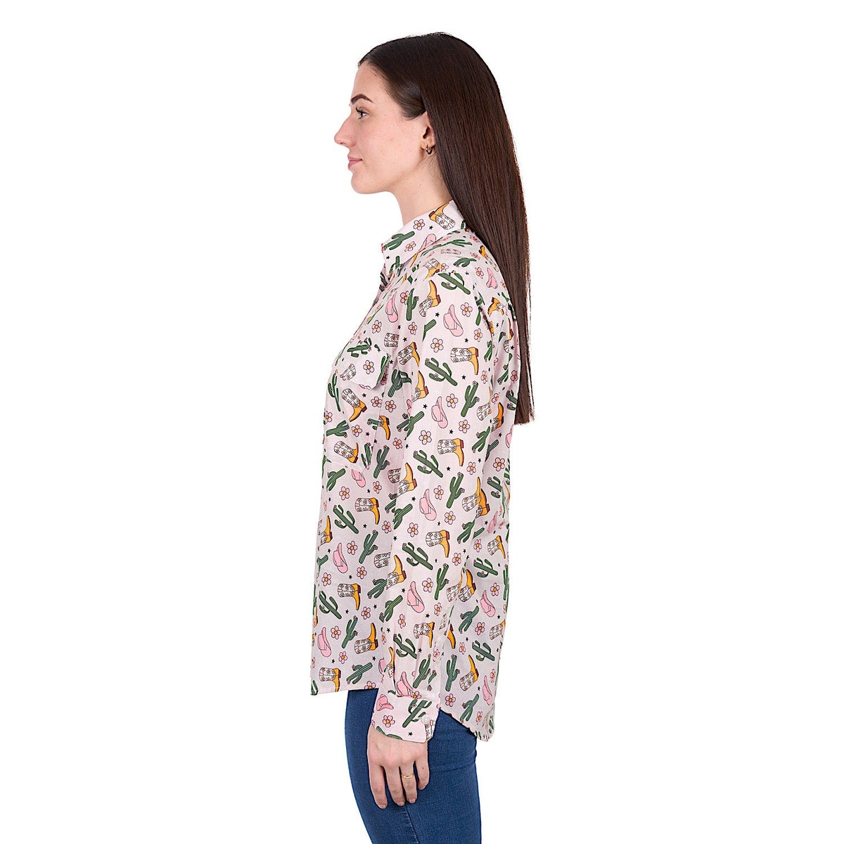 Hard Slog Women’s Cleo 1/2 Placket Shirt - Pink