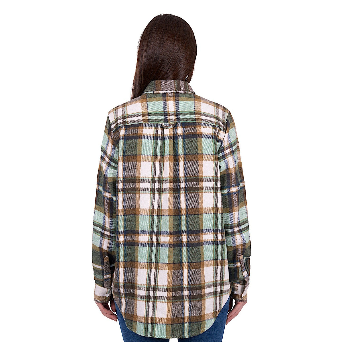 Hard Slog Women’s Elle Thermal Shirt - Green/Tan