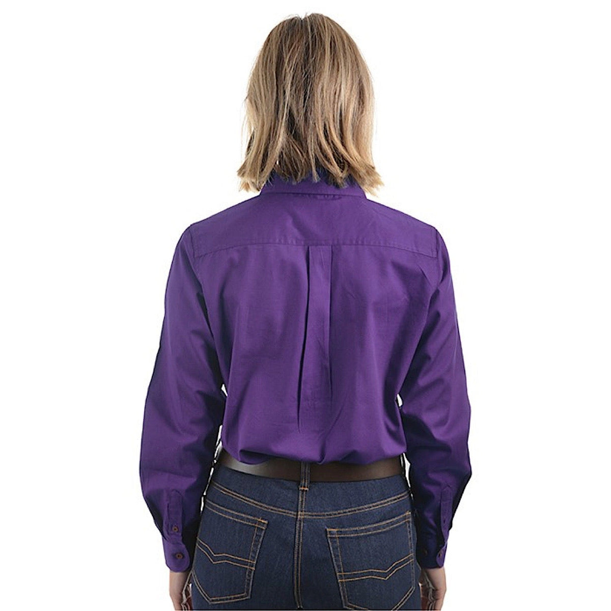 Hard Slog Women’s Half Placket Light Cotton Shirt - Iris