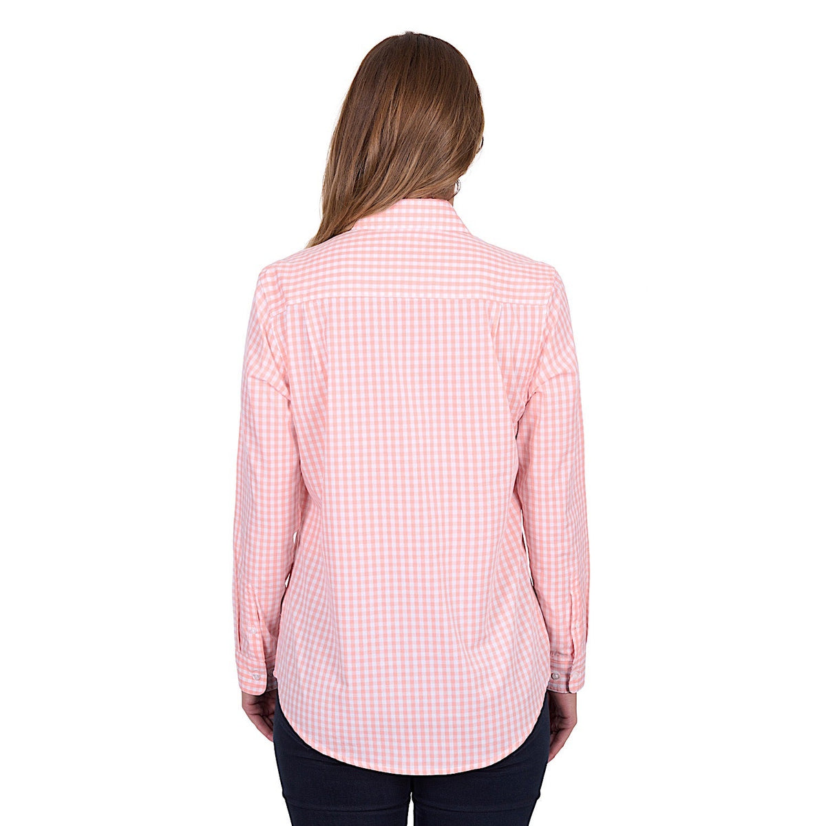 Hard Slog Women’s Jen Half Placket Long Sleeve Shirt - Coral