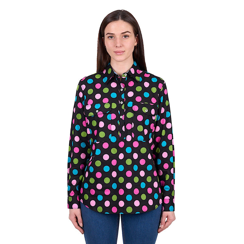 Hard Slog Women’s Rena 1/2 Placket Shirt - Multi