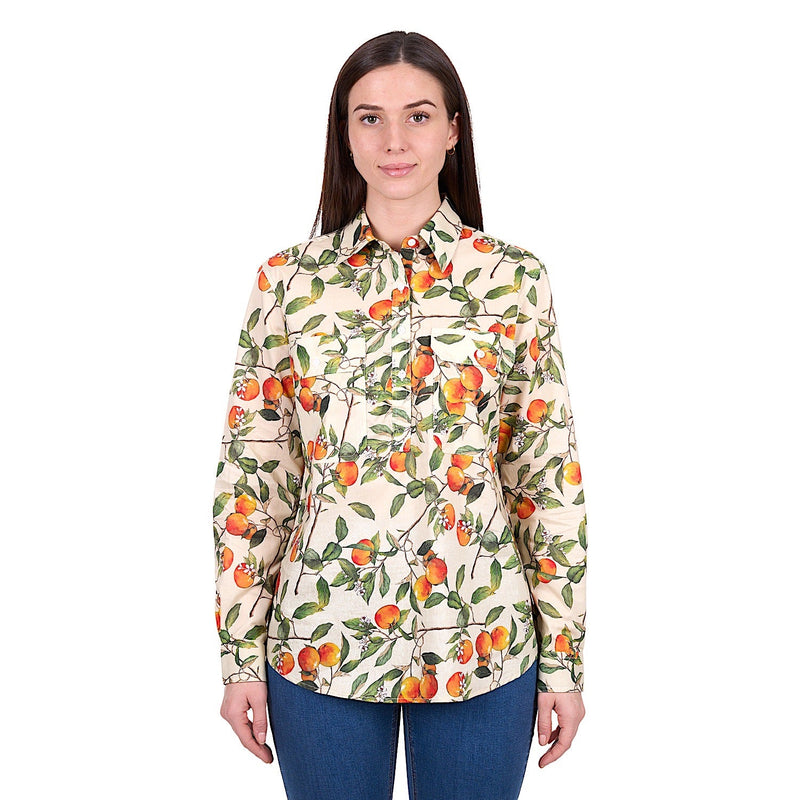 Hard Slog Women’s Zia 1/2 Placket Shirt - Green