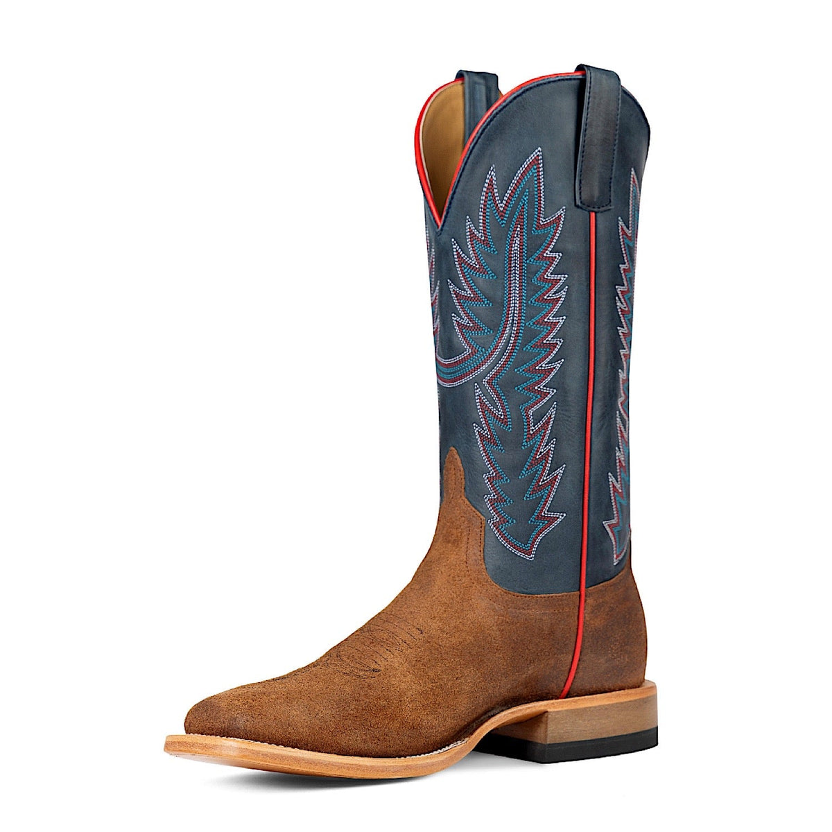 Horse Power Men’s Tobacco Suede & Blue Western Boots