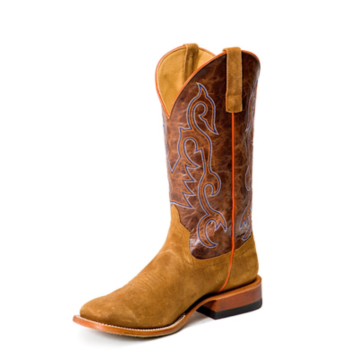 Horse Power Men’s Western Boot - Camel Growler Roughout/Chocolate Crush