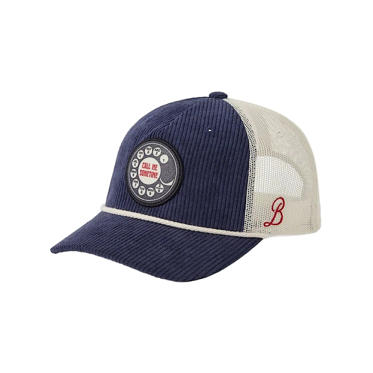 Brixton Call Me Sometime Trucker Cap - Washed Navy Cord