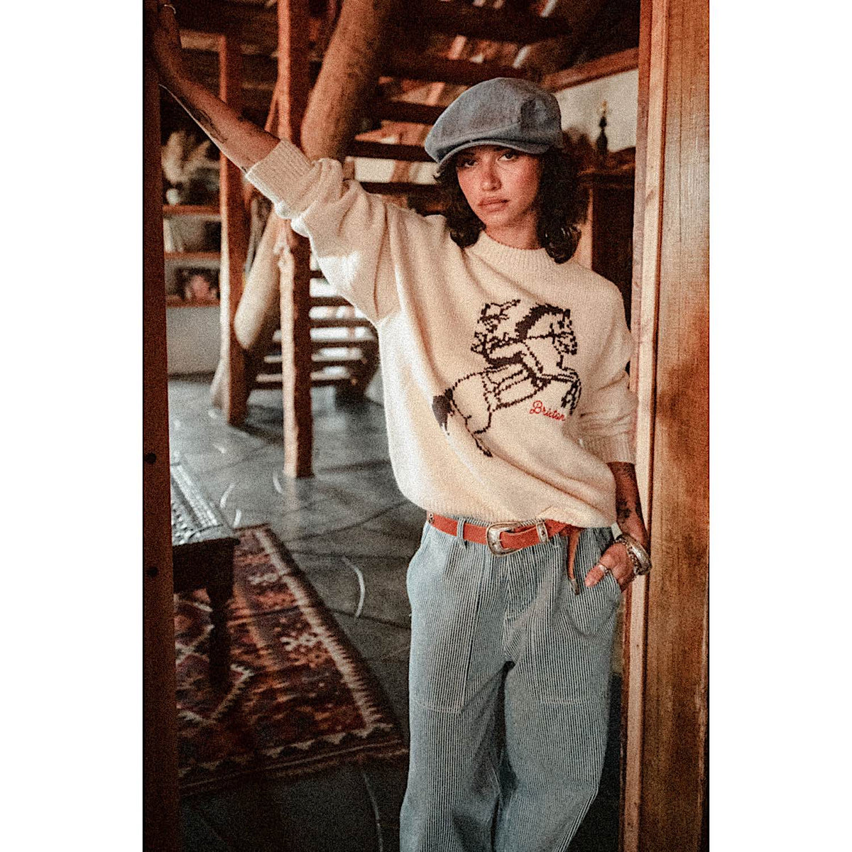 Brixton Women's Ranching Club Crew Sweater - Whitecap