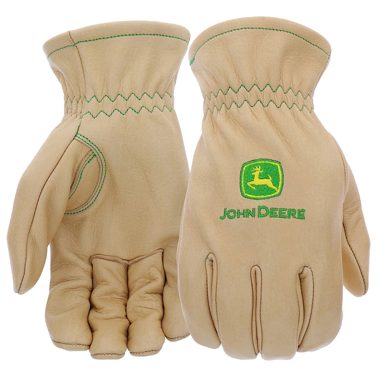 John Deere Men’s Water Resistant Driver Leather Gloves - L - John Deere Womens