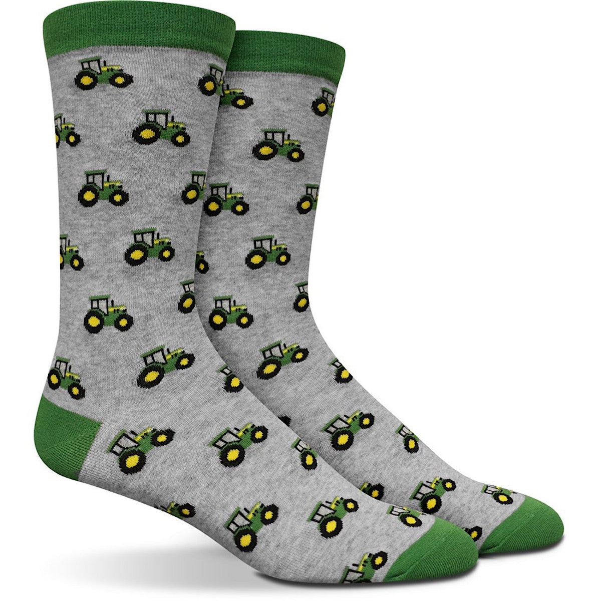 John Deere Tractor Row Fashion Socks Crew 2 Pack - Mens Size - 8-12 - John Deere Apparel
