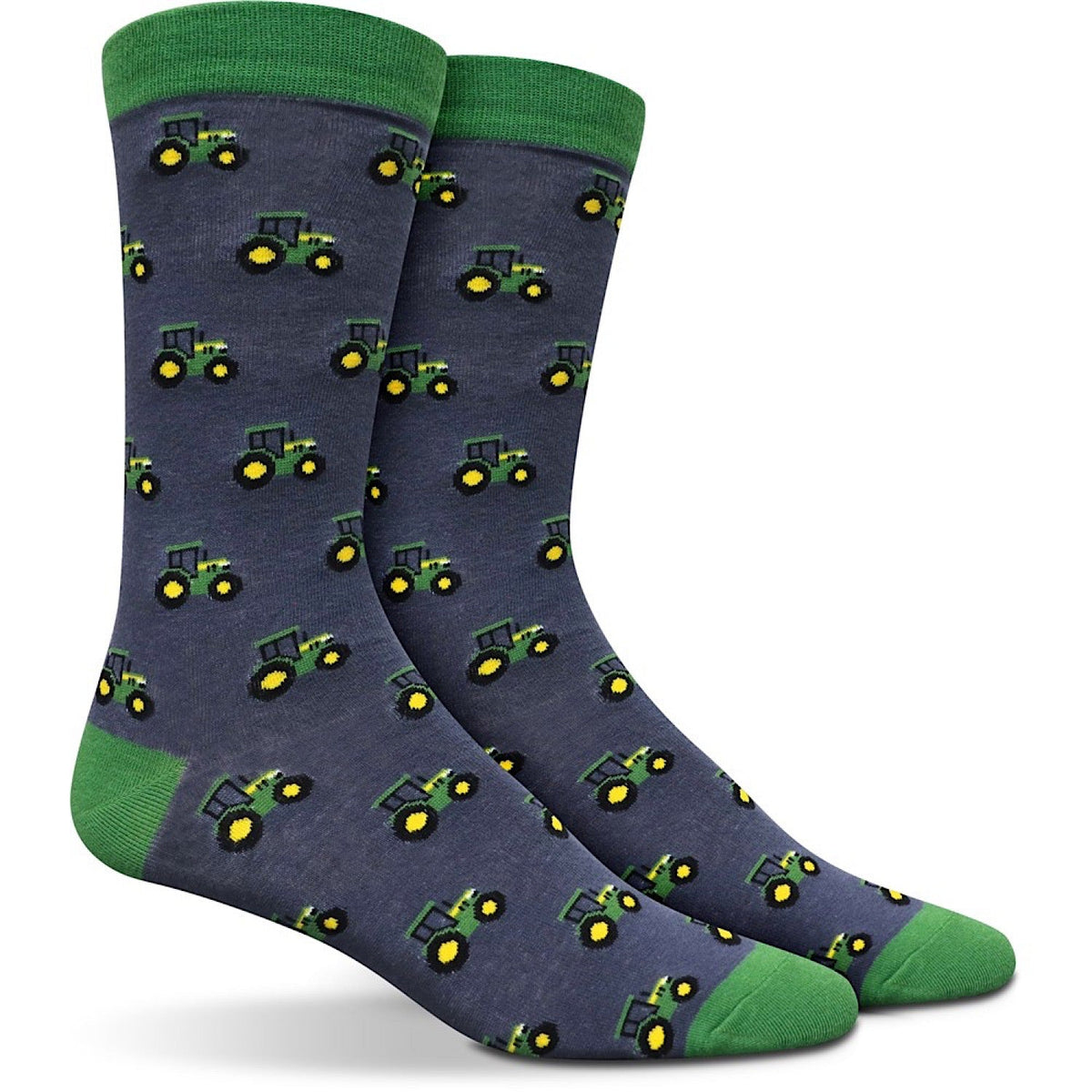 John Deere Tractor Row Fashion Socks Crew 2 Pack - Mens Size - 8-12 - John Deere Apparel