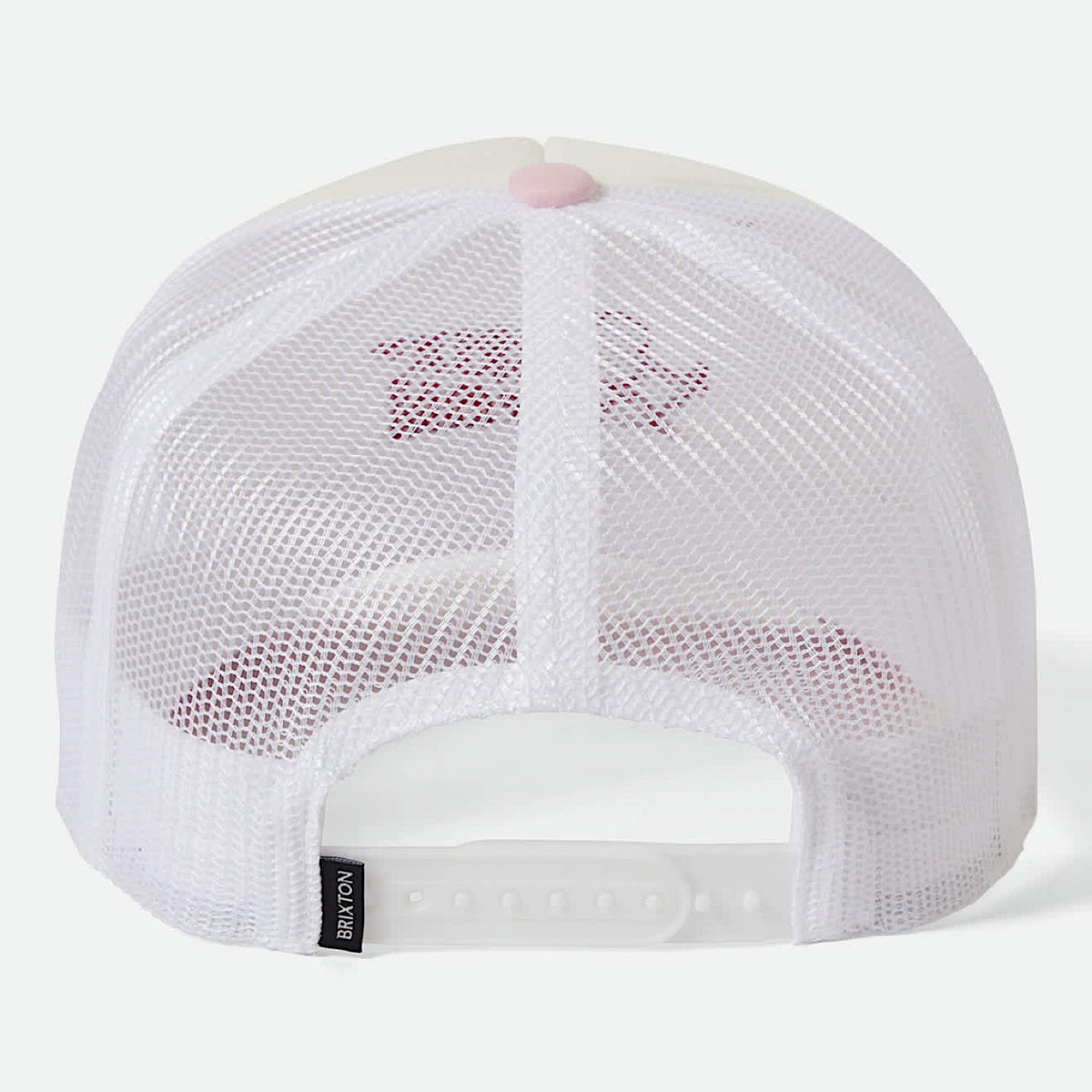 Brixton Cherry Netplus Trucker Hat - Off White/Pink