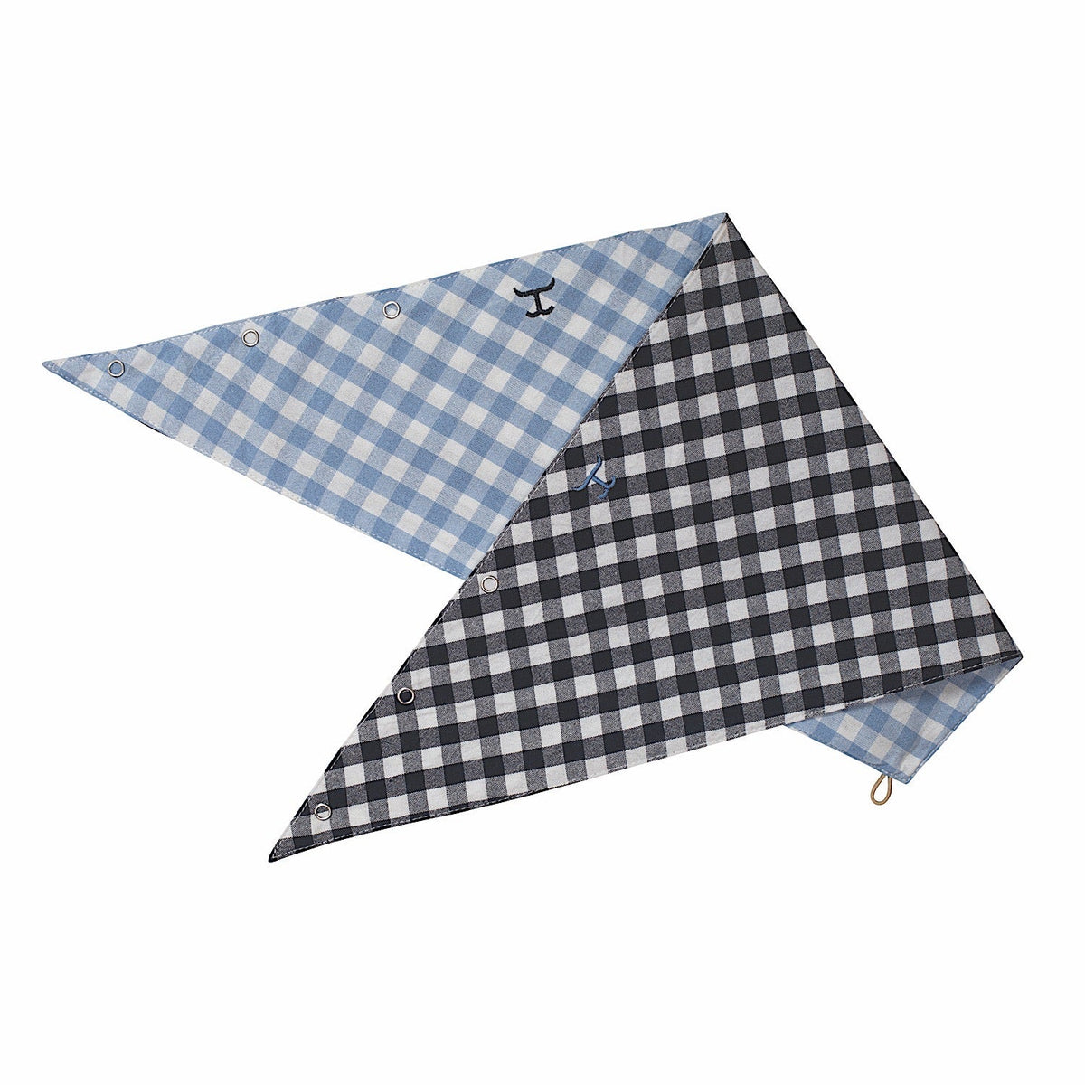 Just Country Carlee Double Sided Scarf - Cornflower Blue/Navy Check