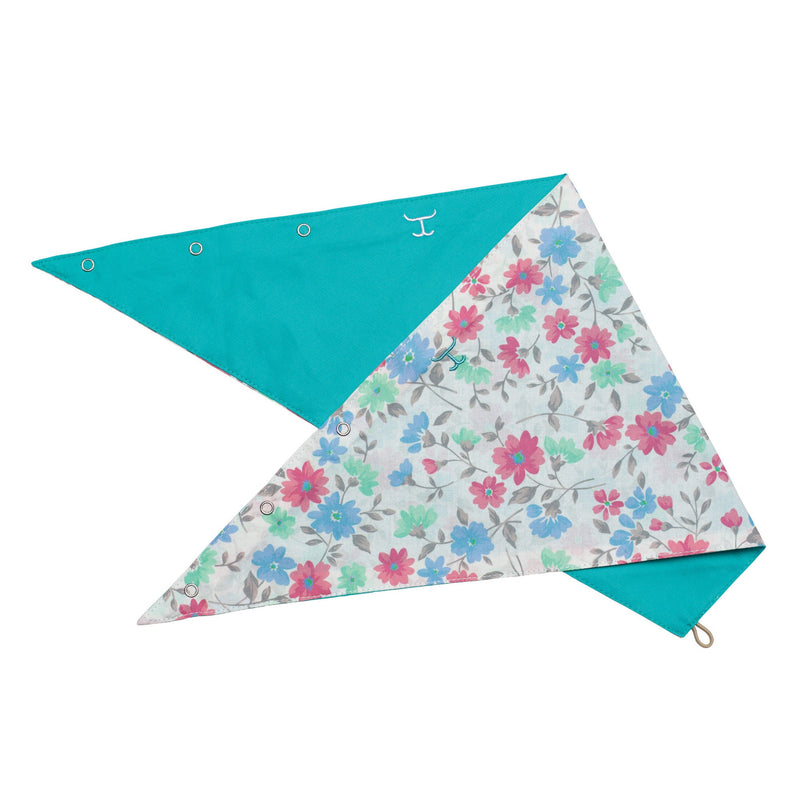 Just Country Carlee Double Sided Scarf - Turquoise / White Confetti Floral