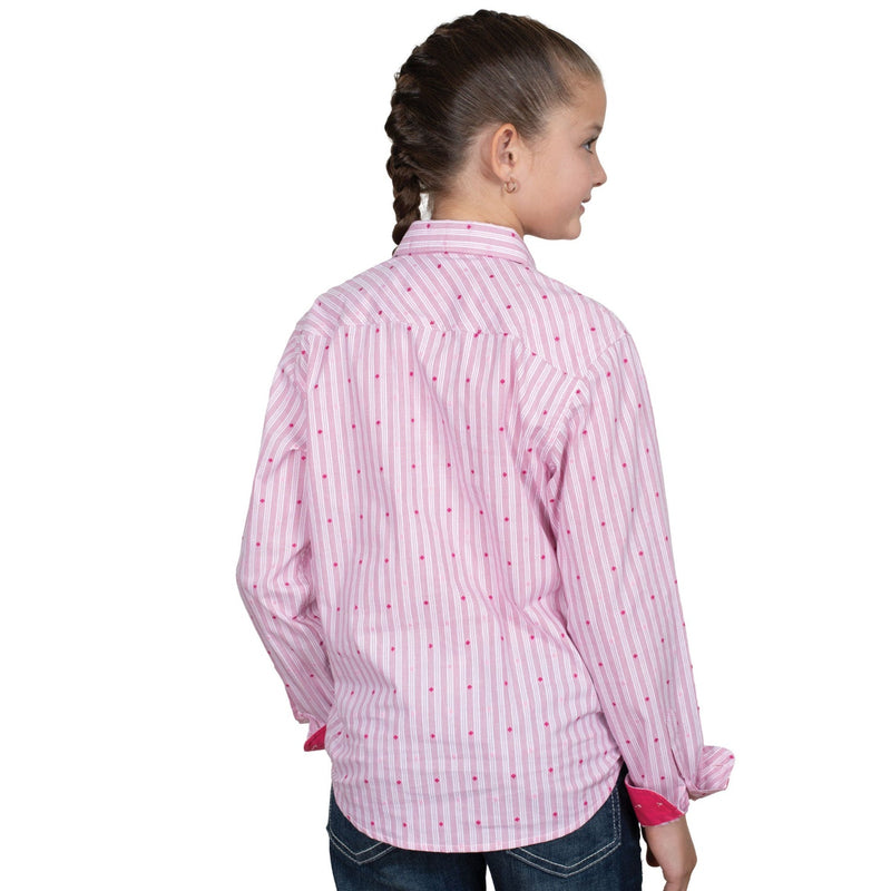 Just Country Girl’s Harper Half Button Print Work Shirt